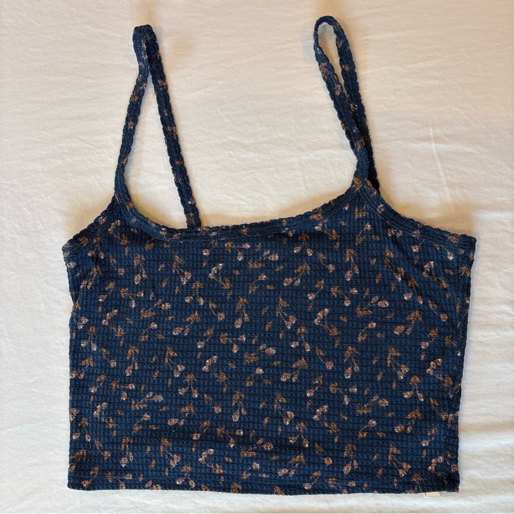 FP Movement by Free People Navy Floral Tank Top